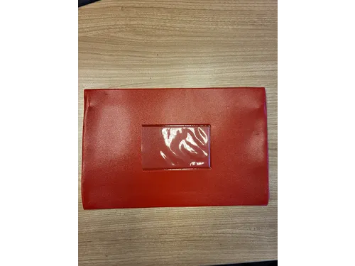 Schooletui 15x26cm met rits skai helder rood