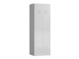 garderobekast HxBxD 1800x590x500mm 2vak klink RAL9003