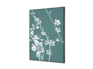 Wanddecoratie Textiel Set A2 Japanse Bloesem Groen - 1