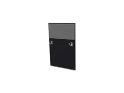 baliepaneel,v. bureau,aanbouw rechts,B 800mm,CC-zwart,BN8078-grijs