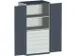 armoire modulaire,HxlxP 2000x1050x650mm,2xtablette en acier,6tiroir(s)