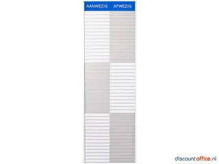 In-uit Bord 45 Namen Aluminium Aan/afwezigheidsbord