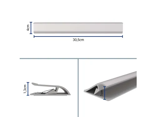 Klemlijst MAUL 305x40mm aluminium zelfklevend