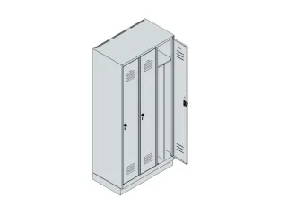 locker voor scheiding van kleding,HxBxD 1950x900x500mm,3vak - 3