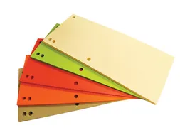 Verdeelstroken karton 1/3A4 235x105mm assorti 100 Stuks