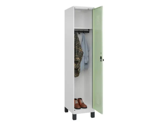 locker,HxBxD 1950x400x500mm,1vak,vak B 400mm,draaigrendel,voeten
