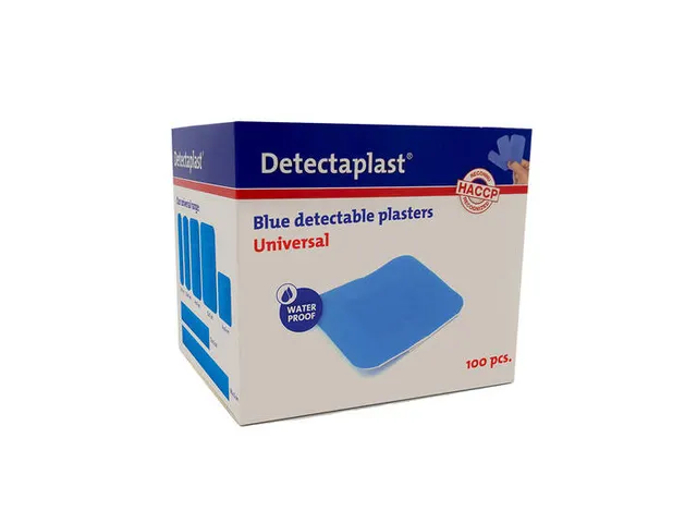 Detectaplast 8142 Pleister waterafstotend blauw 38x38mm 100 Stuks