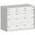 ladekast HxBxD 1000x1300x750mm 5laden romp RAL7035 front RAL7035