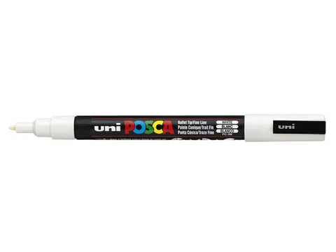 Verfstift Posca PC3M Fijne punt 0,9-1,3mm Wit