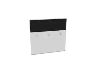 baliepaneel,v. bureau,aanbouw achter,B 1200mm,Bl-wit,BN8033-zwart - 1