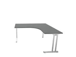 bureau in vrije vorm,HxBxD 740x1600x1600mm,vrije vorm,MS-donkergrijs