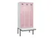 locker met bank,voor scheiding van kleding,HxBxD 2120x900x815mm,3vak