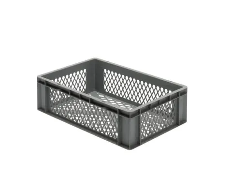 Euronorm-Stapelbak 33l 175x 600x 400mm Wanden/Bodem Opengewerkt Grijs