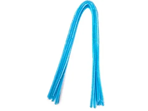 Chenilledraad 50cmx8mm 10 Stuks Lichtblauw