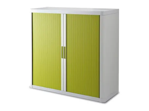 Roldeurkast HxBxD 1040x1100x415mm 2 Oh Romp Wit Front Groen