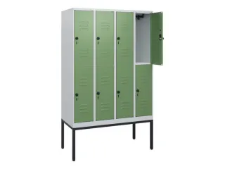dubbeldekse locker,HxBxD 1950x1200x500mm,4x2vak.,vak B 300mm - 2