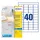 Etiket Avery J8654-25 45.7x25.4mm Inkjet wit 1000 stuks