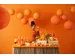 Serviette 40x40cm Pli 1/4 2 épaisseurs Orange Boîte 10x 125 pièces