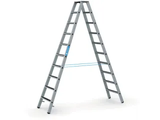 veiligheidsladder,beide zijden,2x10treden m. R13-laag,balk L 2,83m - 2