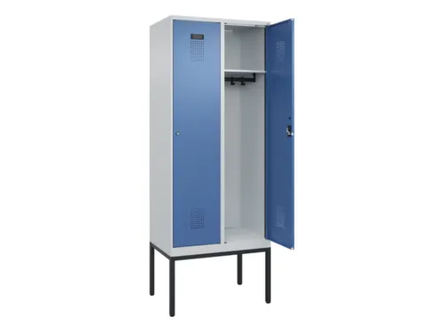 locker,HxBxD 2120x800x500mm,2vak,vak B 400mm,cil.-slot,voetonderstel