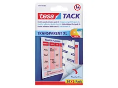 Dubbelzijdige kleefpads Tesa tack transparant XL 36stuks