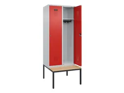 locker met bank,HxBxD 2120x800x815mm,2vak,vak B 400mm,cilinderslot