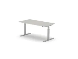 Elektrisch ihv bureau,HxBxD 650-1310x1600x800mm,blad lichtgrijs