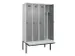locker met bank,voor scheiding van kleding,HxBxD 2120x1200x815mm,4vak