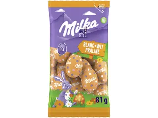 Milka paaseitjes 81g wit praliné - 1