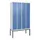 Z-garderobekast,HxBxD 2120x1200x500mm,vak B 150/300mm,cil.-slot