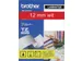Labeltape Brother P-touch TZe-435 standaard 12mm wit op rood
