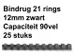 Bindrug Fellowes 12mm 21-rings A4 zwart 25stuks