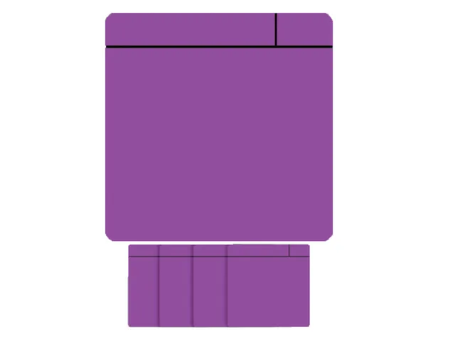 Magneet scrum 75x75mm paars 5 stuks