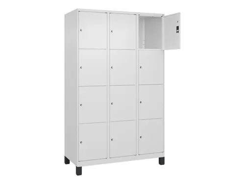 lockerkast,HxBxD 1950x1200x500mm,3x4vakken,vak B 400mm,cil.-slot