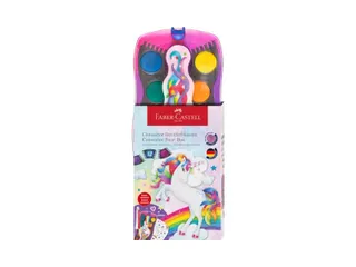 Waterverfdoos Faber-Castell Connector Unicorn 12 kleuren +1 tube wit - 1