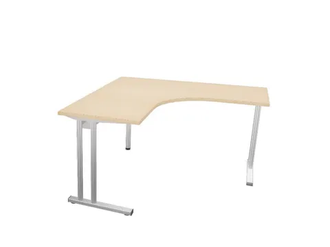 bureau in vrije vorm,HxBxD 740x1400x1400mm,vrije vorm,NE-esdoorn