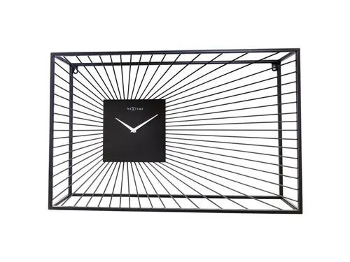 Wandklok Nextime 70x45x15 cm zwart metaal Vasco