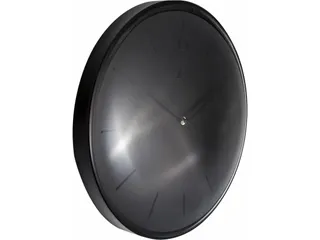 Wandklok NeXtime Glamour Ø40cm metaal zwart streepaanduiding - 3