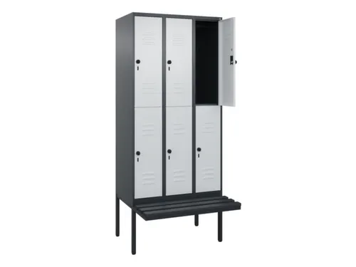 Dubbeldekse dekenkist,HxBxD 2120x900x815mm,3x2vak.,vak B 300mm
