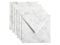 Envelop Papicolor 140x140mm Marble grijs Gegomd