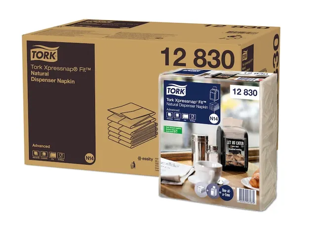 Tork 12830 Xpressnap Fit dispenserservet naturel 2-laags