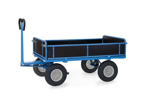 Handtrekwagen 6455P 750kg 1540x840mm hout polyurethaan wielen
