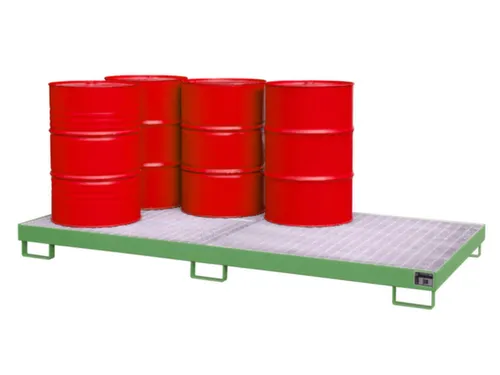 opvangbak,v. 8x200l vat,opvangvol. 240l,HxBxD 210x2650x1300mm