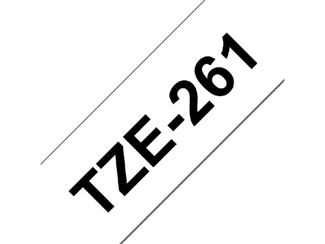 Labeltape Brother P-touch TZe-261 standaard 36mm zwart op wit