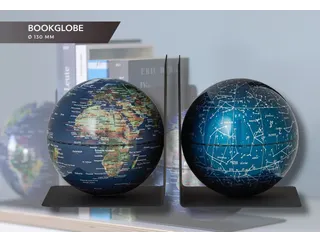 Boekensteun TROIKA met magnetische Wereldbol 13cm 2 stuks Assorti - 2