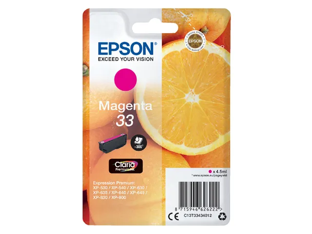 Inktcartridge Epson 33 T3343 rood C13T33434012