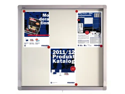 Infovitrine 6xa4 Whiteboard Voor Binnen Aluminium Frame