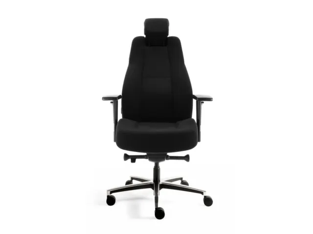 Chaise de bureau 24 heures Assise tissu Noir