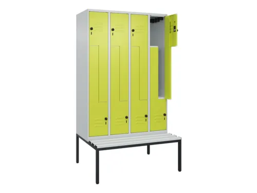 Z-garderobekast,HxBxD 2120x1200x815mm,8vak,vak B 300mm,draaigrendel
