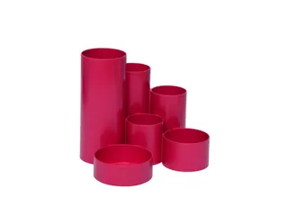 MAULtubo pennenbak 6 vaks Ø15x12,5cm Rood 85% recycling - 2